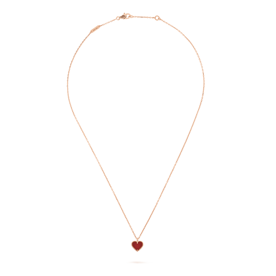 ¡®Glow¡¯SWEET CLOVER CARNELIAN HEART NECKLACE