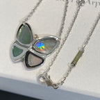 ¡®Glow¡¯LARGE BUTTERFLY SILVER PENDANT DIAMOND NECKLACE