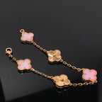 [Glow Jewelry] CLOVER 5 MOTIFS  PINK MOP BRACELET COLLECTION