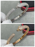 GlowPANTHERE FULL DIAMOND OPEN BRACELET