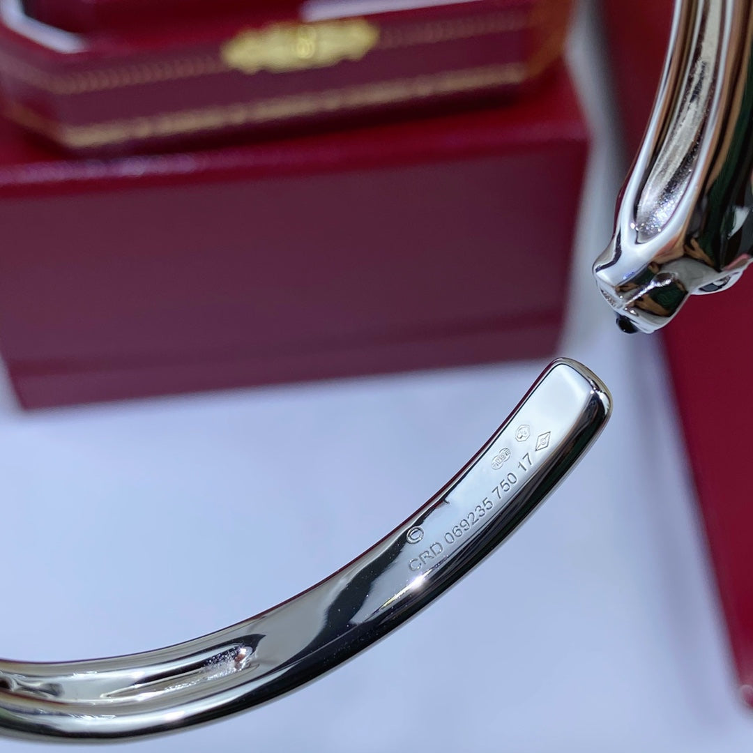 GlowPANTHERE SILVER OPEN BRACELET