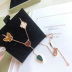 ¡®Glow¡¯LUCKY SPRING 4 MOTIFS ROSE GOLD NECKLACE