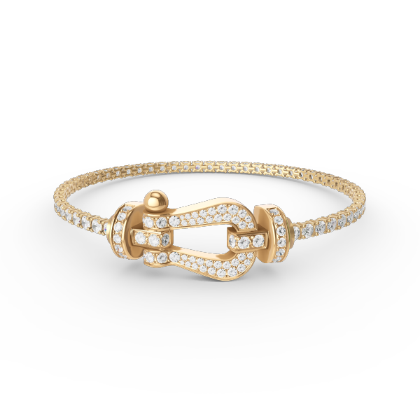 GlowFORCE  LARGE HORSESHOE FULL DIAMOND TENNIS BRACELET